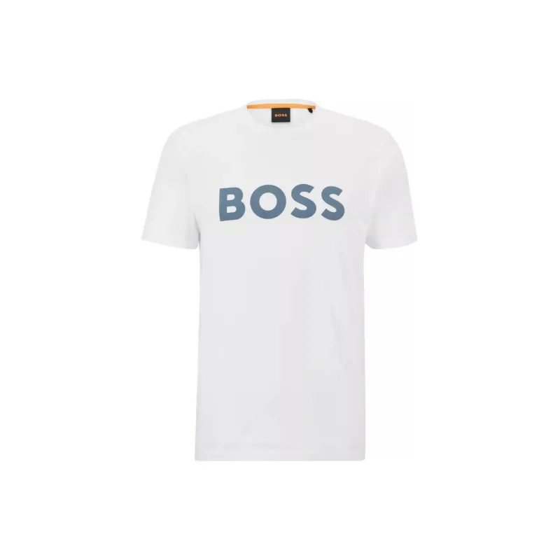 HUGO BOSS T Shirts Men Blue With White Lettering-0