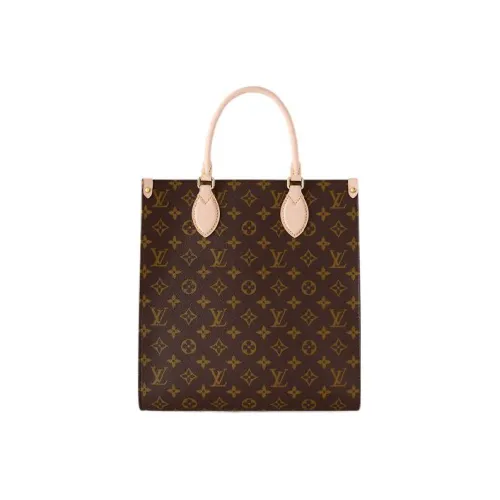 LOUIS VUITTON Sac Plat Coated Canvas Sheet Music Bag Handbag Shoulder Bag Crossbody Bag Medium Size Women's Dark Brown
