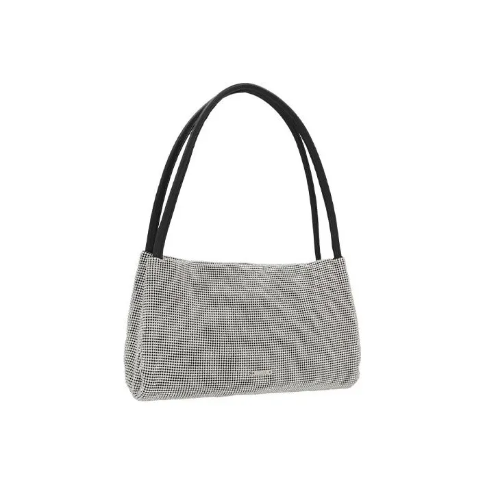 Staud Leather Handbag Shoulder Bag Women's Silver-1