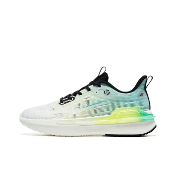 Erke Excellence Anti Slip Wear Resistant Low Top Running Shoes Men's White Green