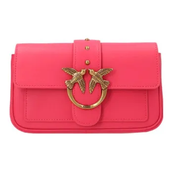 PINKO Calfskin Crossbody Bag Shoulder Bag Women's Red