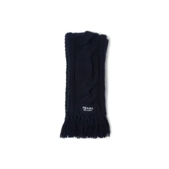 PRADA Knit Scarves Men Dark Blue