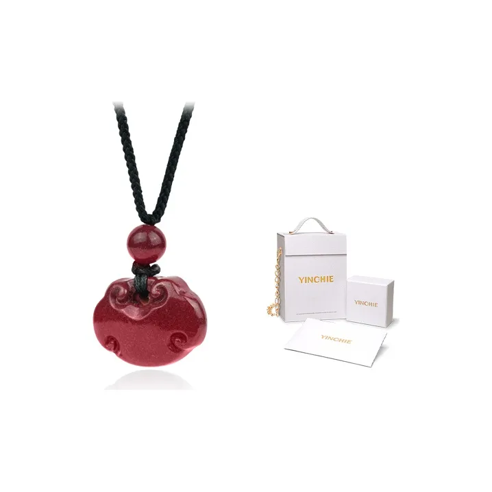 YINCHIE Reconstructed Cinnabar Necklaces Women's-4