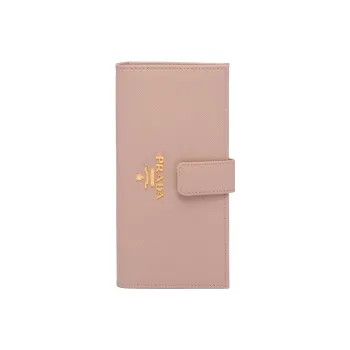 PRADA Saffiano Leather Wallet Large Size Women's Pink