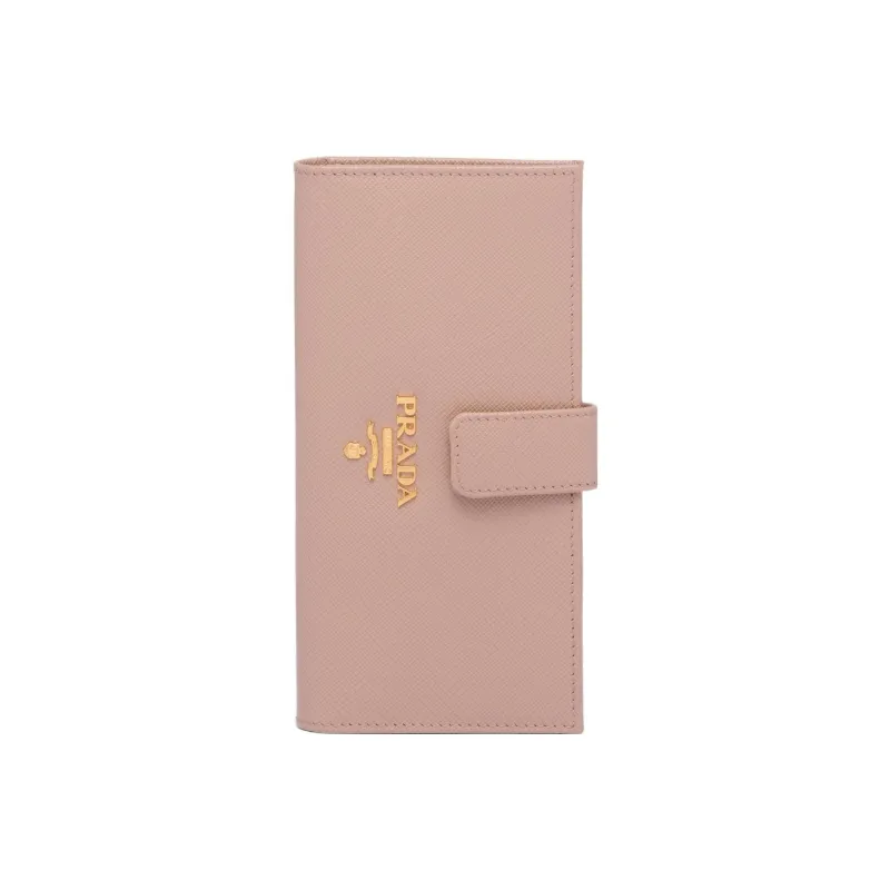 PRADA Saffiano Leather Wallet Large Size Women's Pink-0