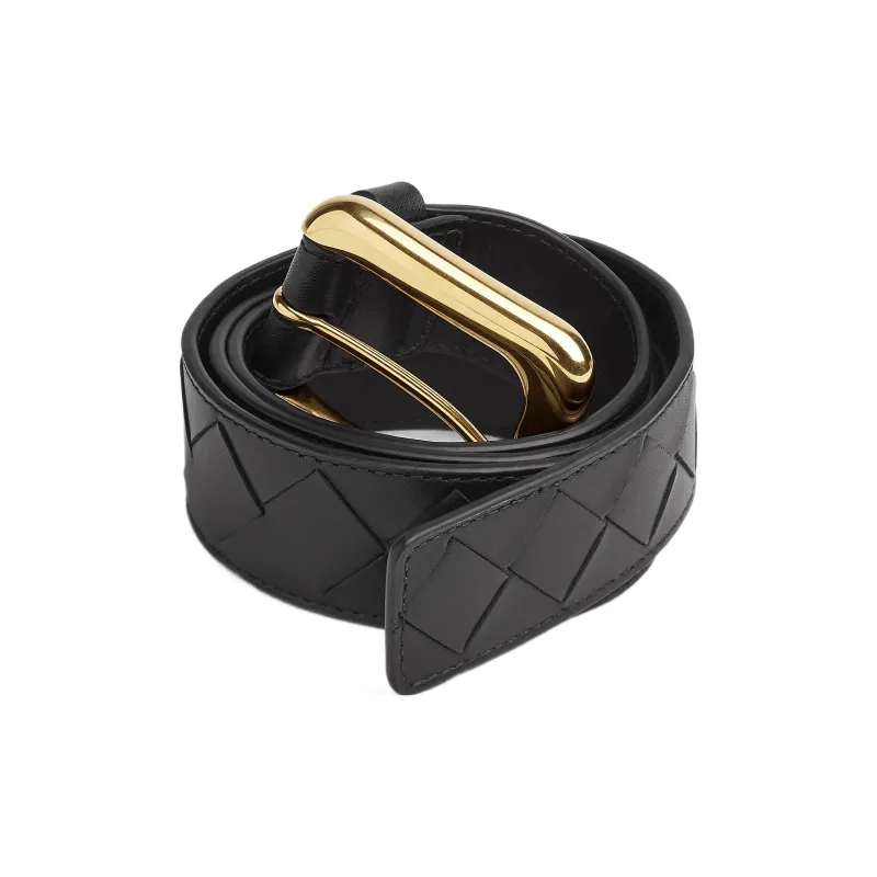 Balenciaga Leather Belts Women's Black-1