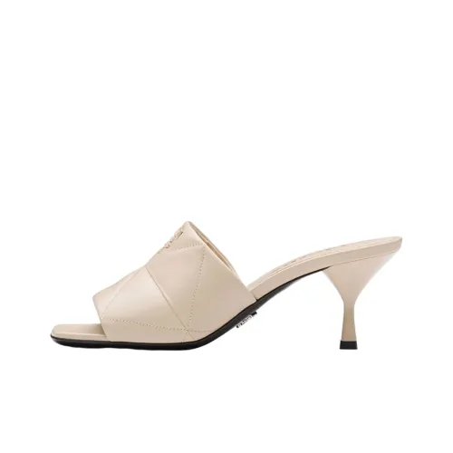 PRADA Slide Slippers Women's Beige