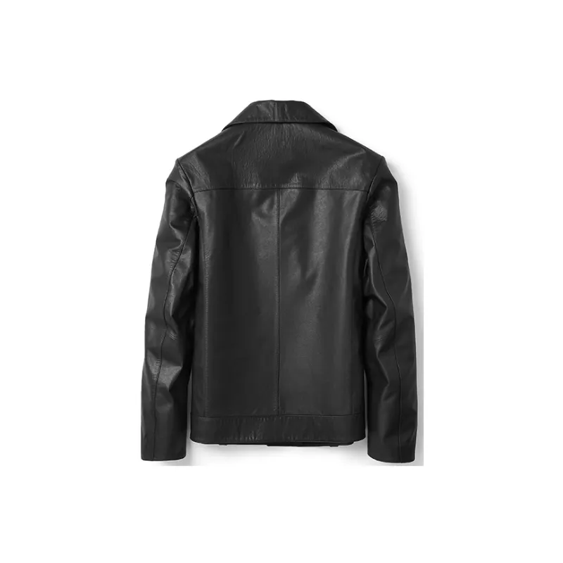 SINBOS Leather Jackets Men Black-1
