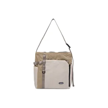 ACROSS Polyester Shoulder Bag, Crossbody Bag Large Size Unisex Khaki/Gray/Black
