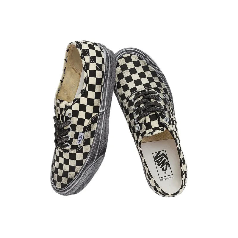 Vans Vault Og Authentic Lx Stressed Black White Checkerboard-3