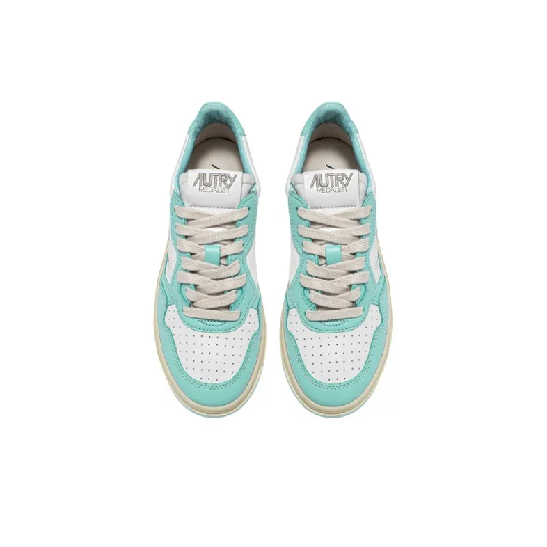 AUTRY Medalist Low Top Bicolor 'White Teal' Women's-2