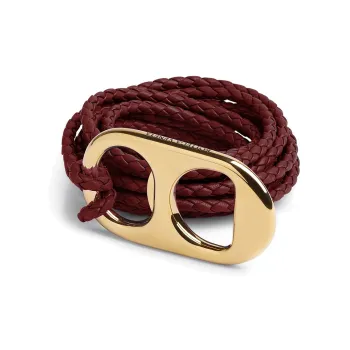 Balenciaga Leather Belts Women's Red Brown