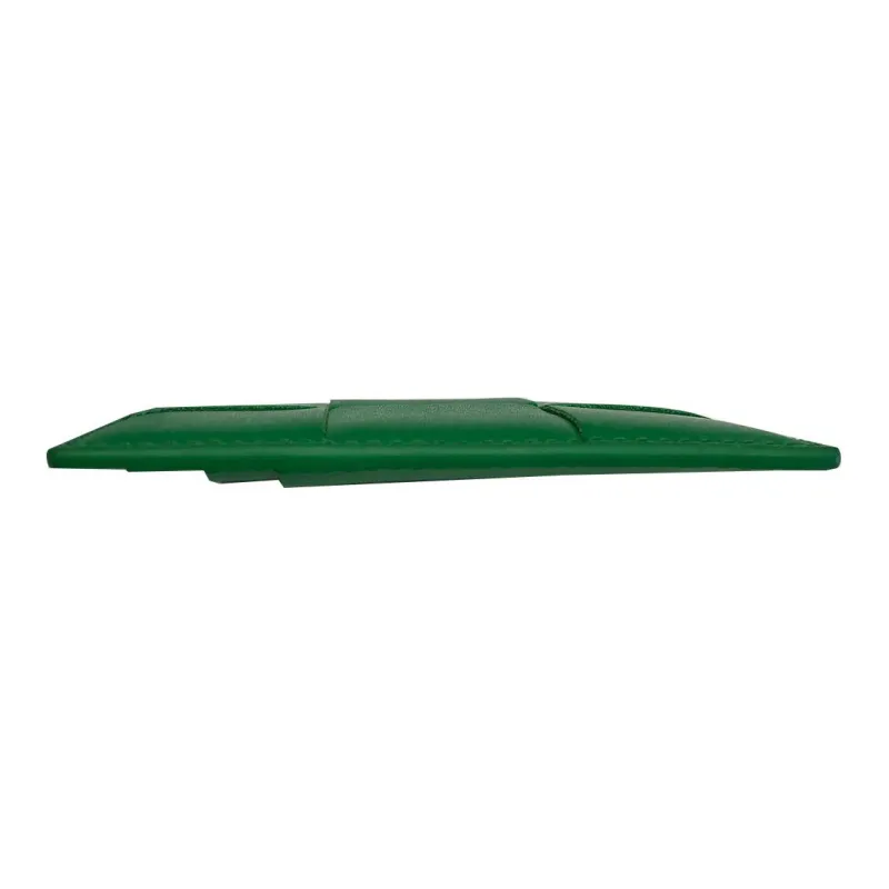 Bottega Veneta Sheepskin Card Holder Women's Parrot Green-3