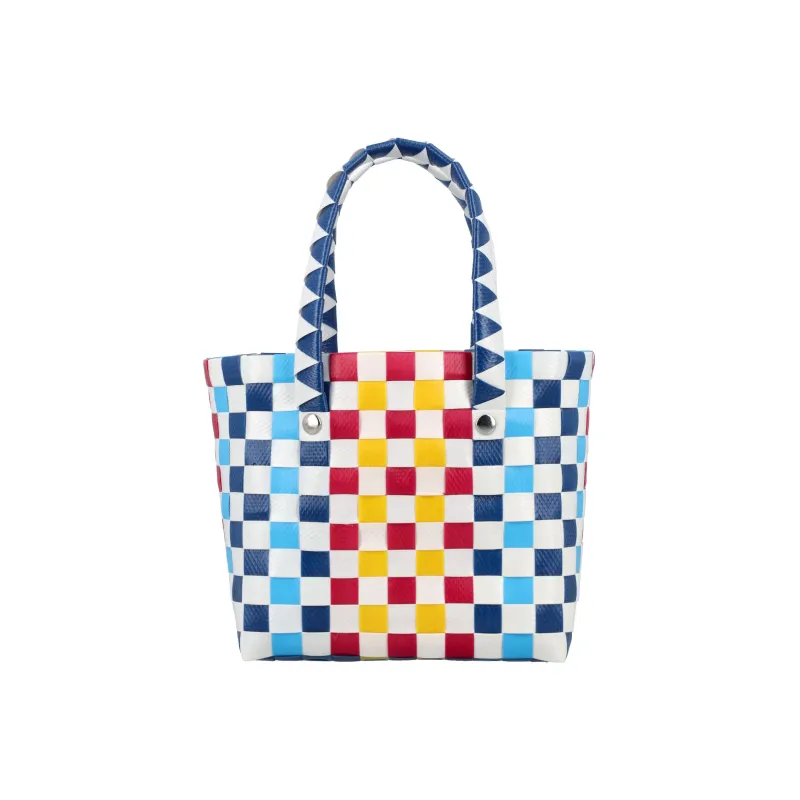 MARNI Cow Leather Basket Bag, Tote Bag, Shopping Bag, Handbag Regular Kids' Blue-3