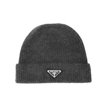 PRADA Triangle-logo Wool-cashmere Beanie