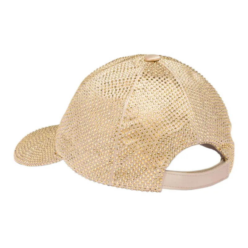 PRADA Crystal-embellished Satin Baseball Cap-1