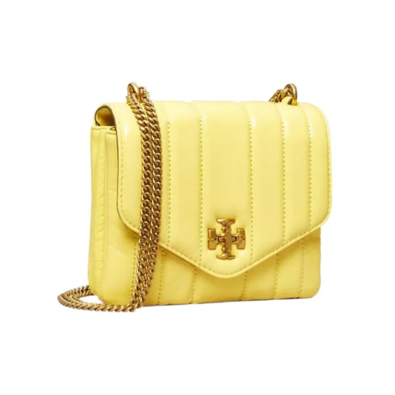 TORY BURCH Kira Patent Leather Leather Shoulder Bag Crossbody Bag Women's Yellow-1