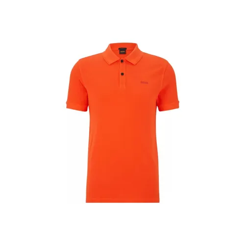 HUGO BOSS Polo Shirts Men Orange