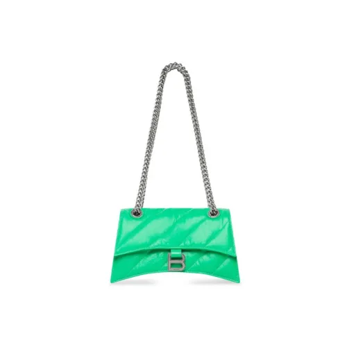 Balenciaga CRUSH Crushed Calfskin Portable Crossbody Bag Shoulder Bag Women's Bright Green