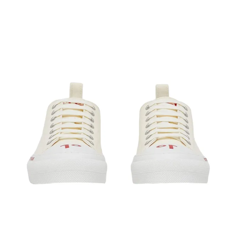 Burberry Low-Top Stylish Skateboarding Shoes Men's White-3