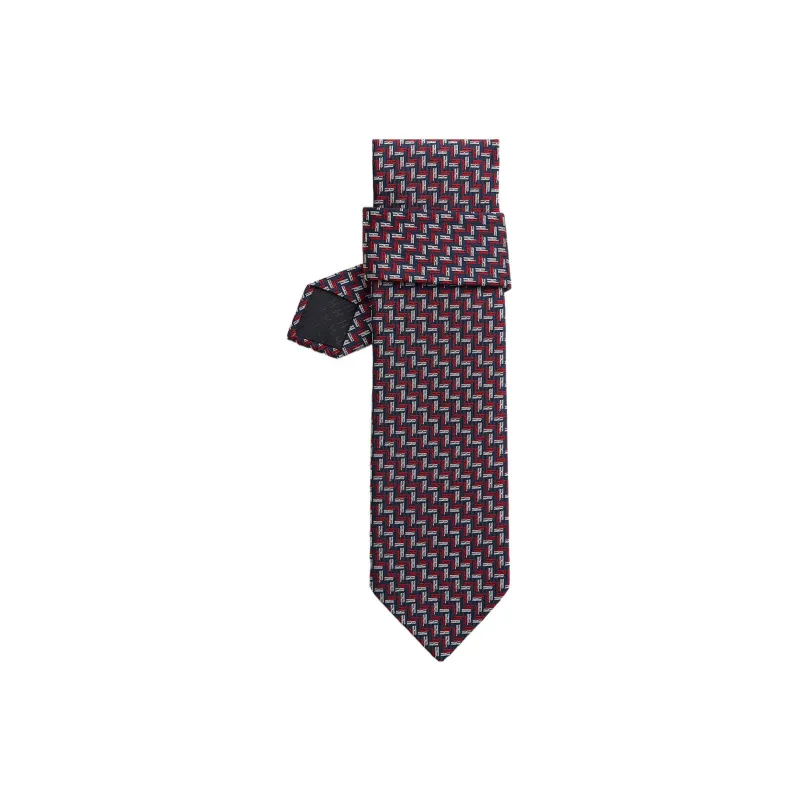 HERMES Silk Tie Men's Marine Blue/Red/White-0