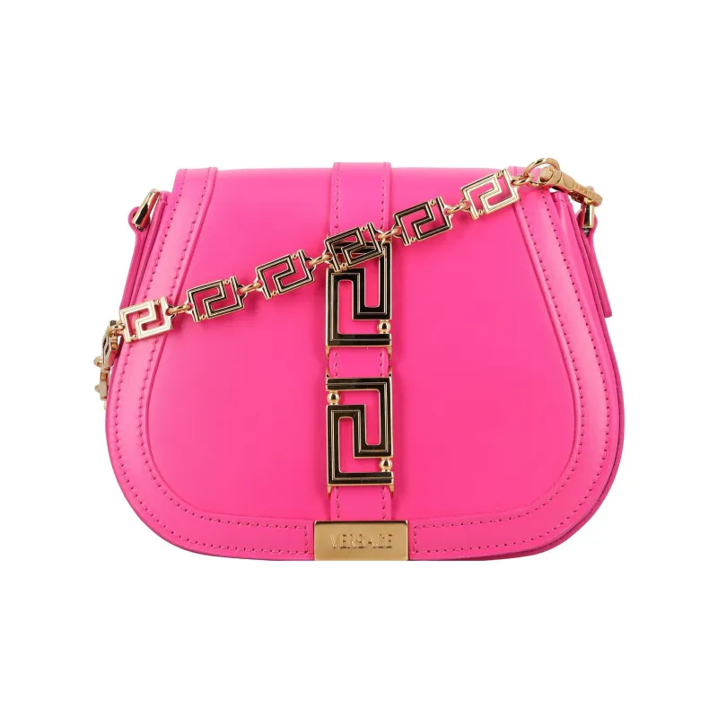 FANSIZHE Greca Goddess Cow Leather Crossbody Bag Shoulder Bag Women's Bright Pink-0