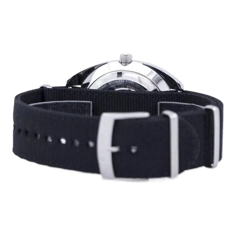 SEIKO Seiko5 Automatic Mechanical Movement Nylon Strap Watch 44mm Men's Watches Gray Dial-1