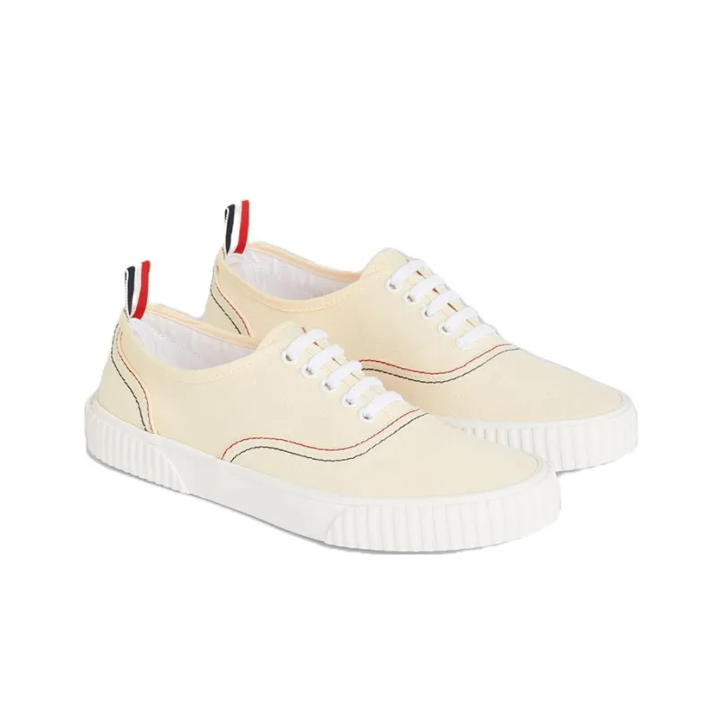 THOM BROWNE Heritage Cotton Canvas Sneakers-2
