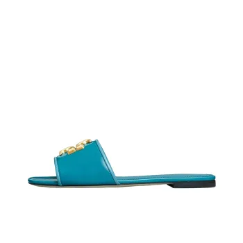 TORY BURCH Eleanor Slip-Resistant Slide Slippers Women's Blue