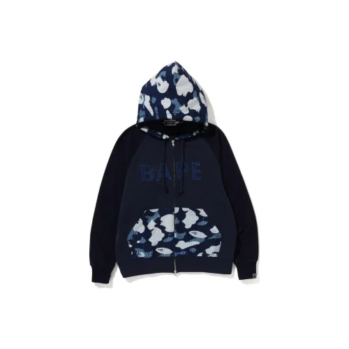 BAPE Sashiko Camo Relaxed Fit Zip Hoodie 