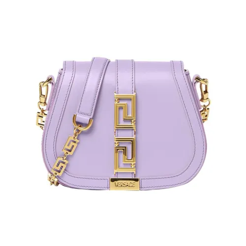 FANSIZHE Greca Goddess Cow Leather Crossbody Bag Shoulder Bag Women's Purple