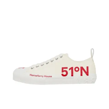 Burberry Low Top Stylish Skateboarding Shoes Men's White