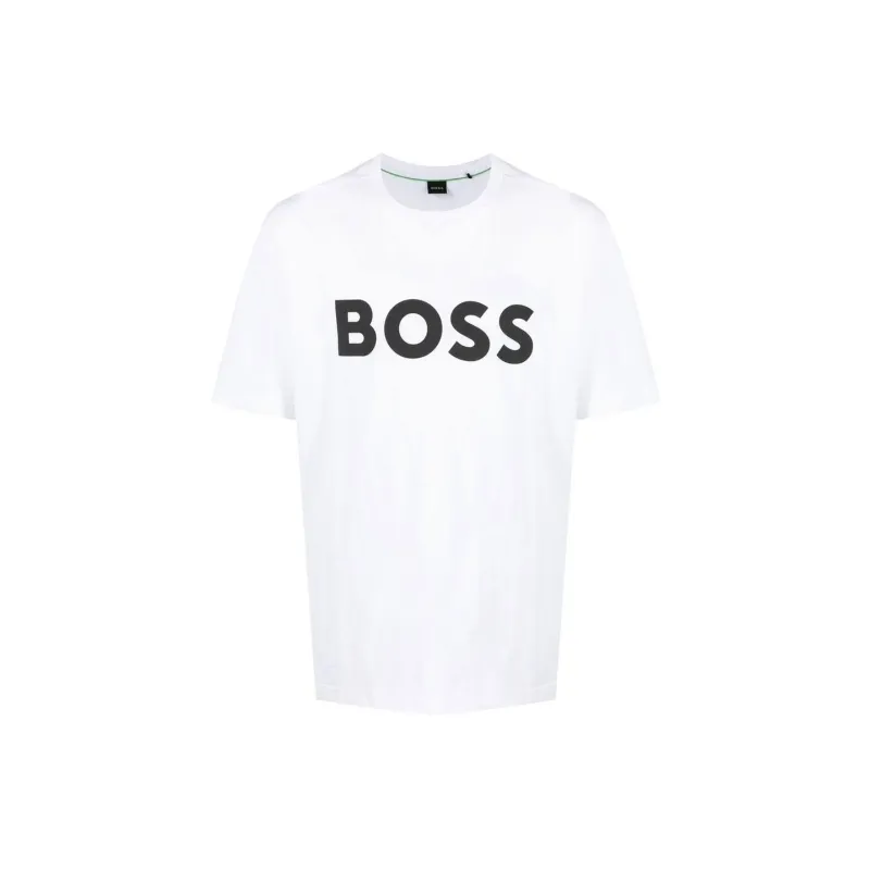 HUGO BOSS Logo print Crew neck T shirt-0