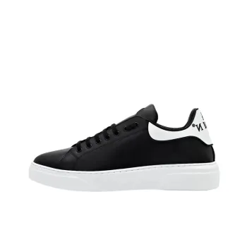 PHILIPP PLEIN Low Top Stylish Skateboarding Shoes Men's Black White