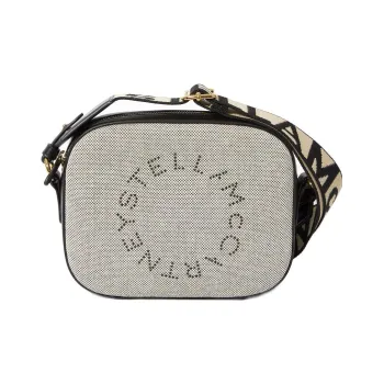 Stella McCartney Cotton Canvas With Leather Canvas Bag, Camera Bag, Crossbody Bag, Shoulder Bag Women's