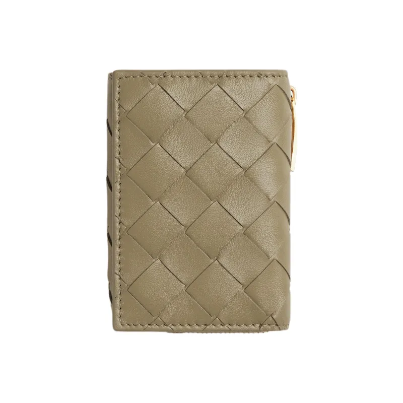 Bottega Veneta Sheepskin Card Holder, Wallet Trumpets Women's Taupe-0