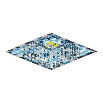 HERMES Faubourg Silk Scarves Men Blue