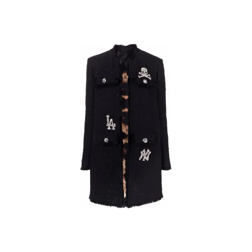 PHILIPP PLEIN Brooch-embellished Tweed Blazer