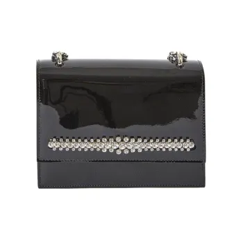 Jimmy Choo Calfskin Crossbody Bag Shoulder Bag Women's Black