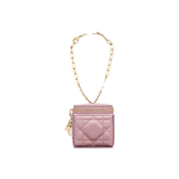 DIOR Patent Leather Cowhide Clutch Extra Mini Women's Pink