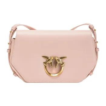 PINKO Leather Crossbody Bag, Shoulder Bag Women's Pink