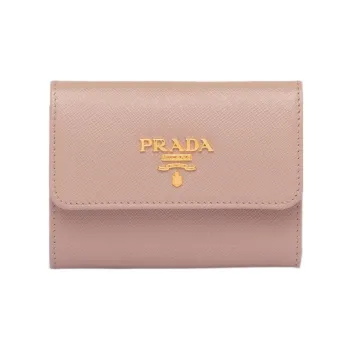 PRADA Saffiano Leather Wallet Small Size Women's Pink