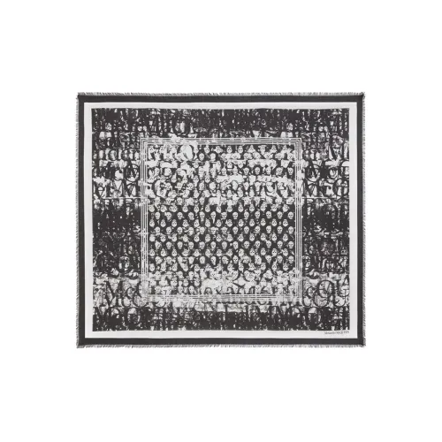 Alexander McQueen Silk Scarves Men Black/White