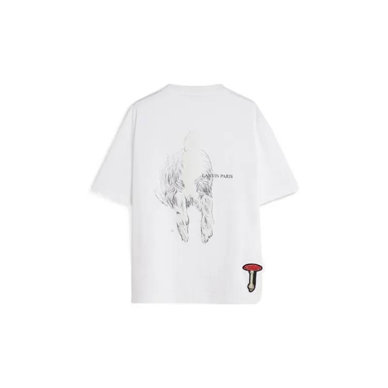 Lanvin SS23 BOTANICA T Shirt Unisex White-0