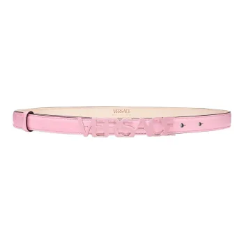 VERSACE LOGO Emblem Smooth Buckle Women's Width 2CM