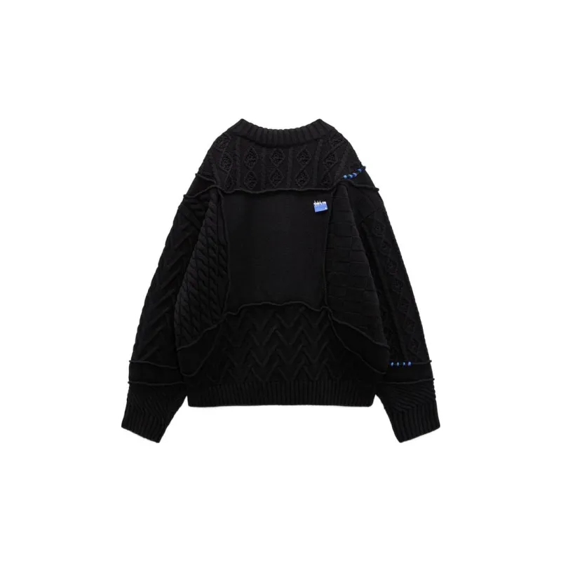 ADER ERROR X Zara Oversized Patchwork Knit Mens Sweater-1