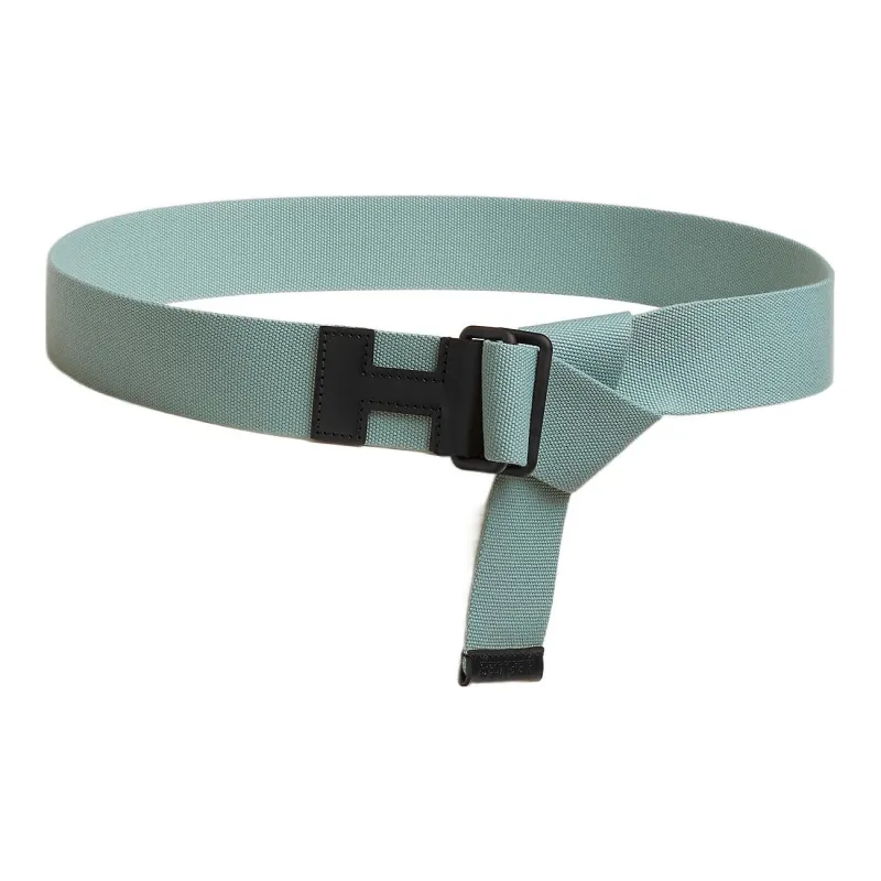 HERMES Minimalist Style Fashion Versatile Double Ring Buckle Leather Belts Men's-0