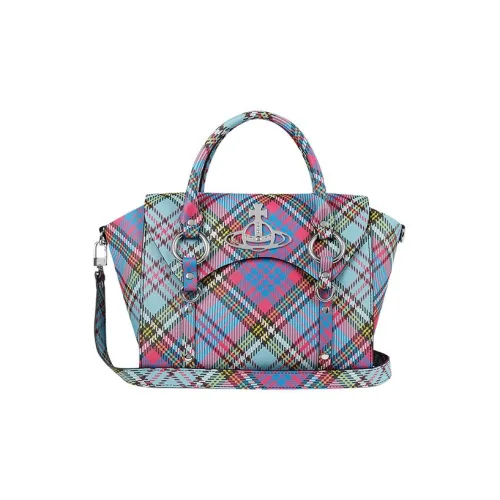 Vivienne Westwood BETTY Leather Shoulder Bag Crossbody Bag Handbag Medium Size Women's Pink/Blue