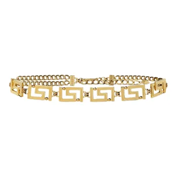 VERSACE Minimalist Style Individual Chain Lobster Buckle - Women's