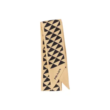 PRADA Triangle-logo Twill Scarf